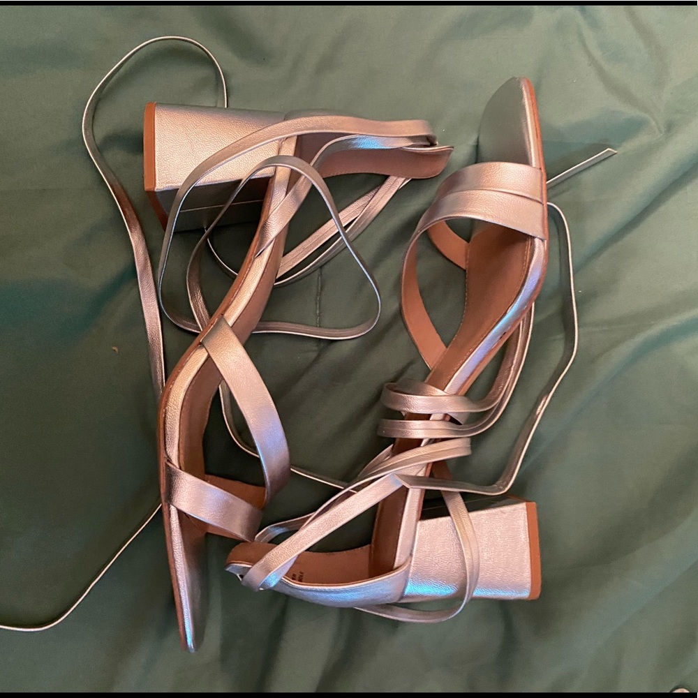 Wide Lace Up Heels